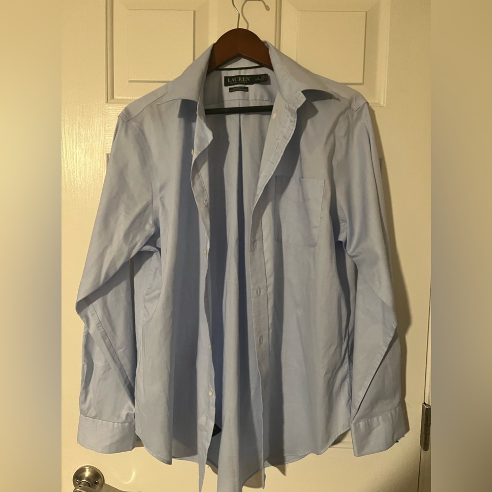 Men’s long sleeve shirt button up 16 32/35 neck line